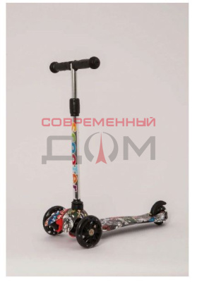 Самокат LKS-020 (PRINT) 3-х колес. (с подсвет) (GRAPHIC LAST)